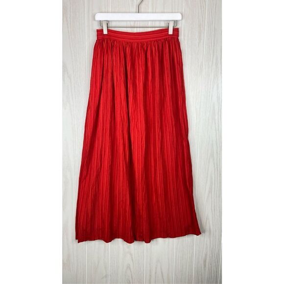 Lulus Womens Maxi Skirt Red Size Small Midsummer Memories Boho Textured Festival - Picture 8 of 9
